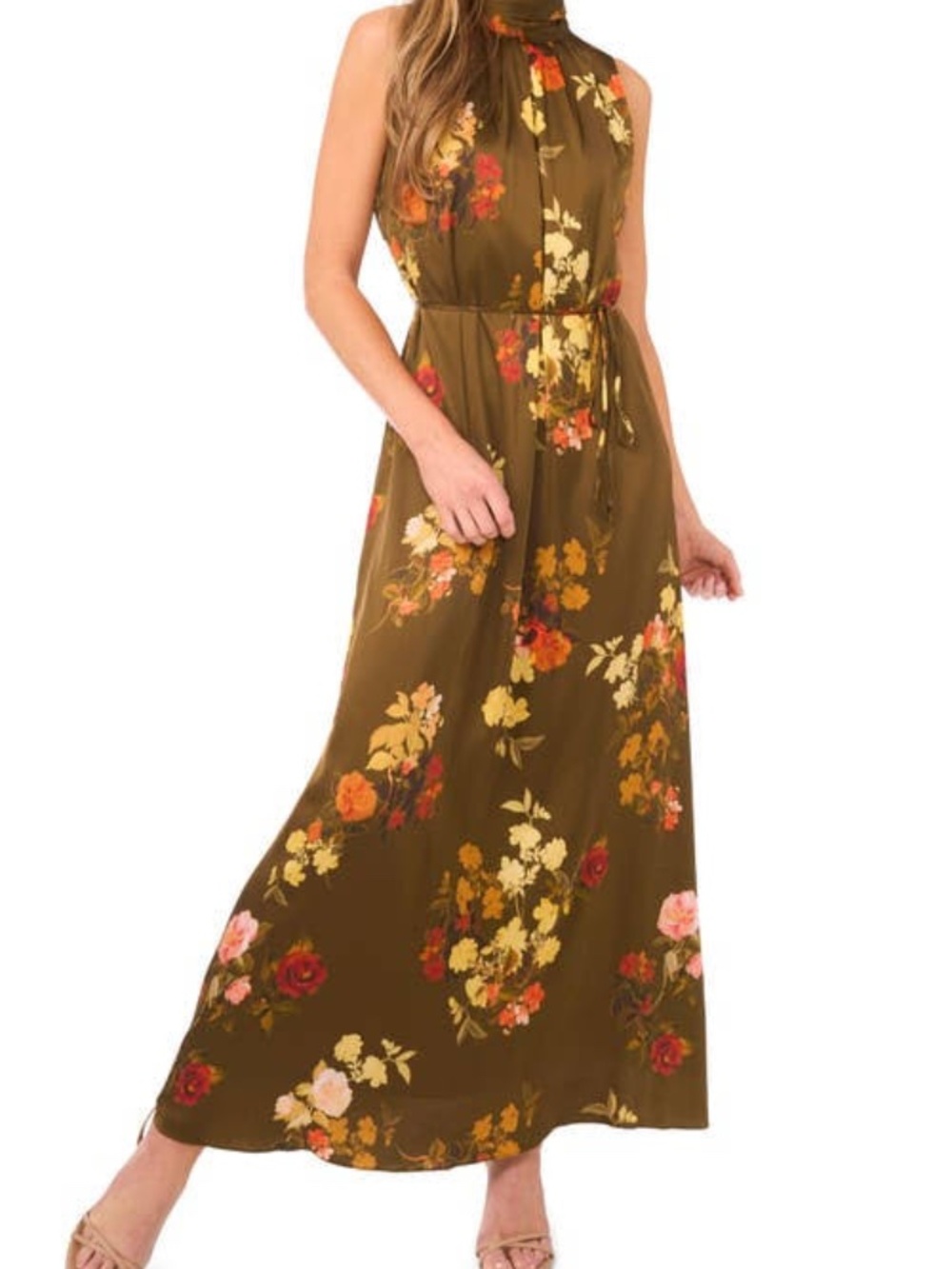 Amber Bow Sleeveless Maxi Dress